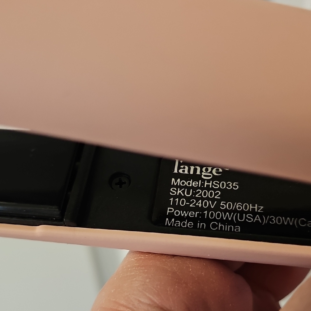 L'ange One Pass Hair Aplatir Ceramic 1" Flat Iron Pink blush color - Picture 14 of 14